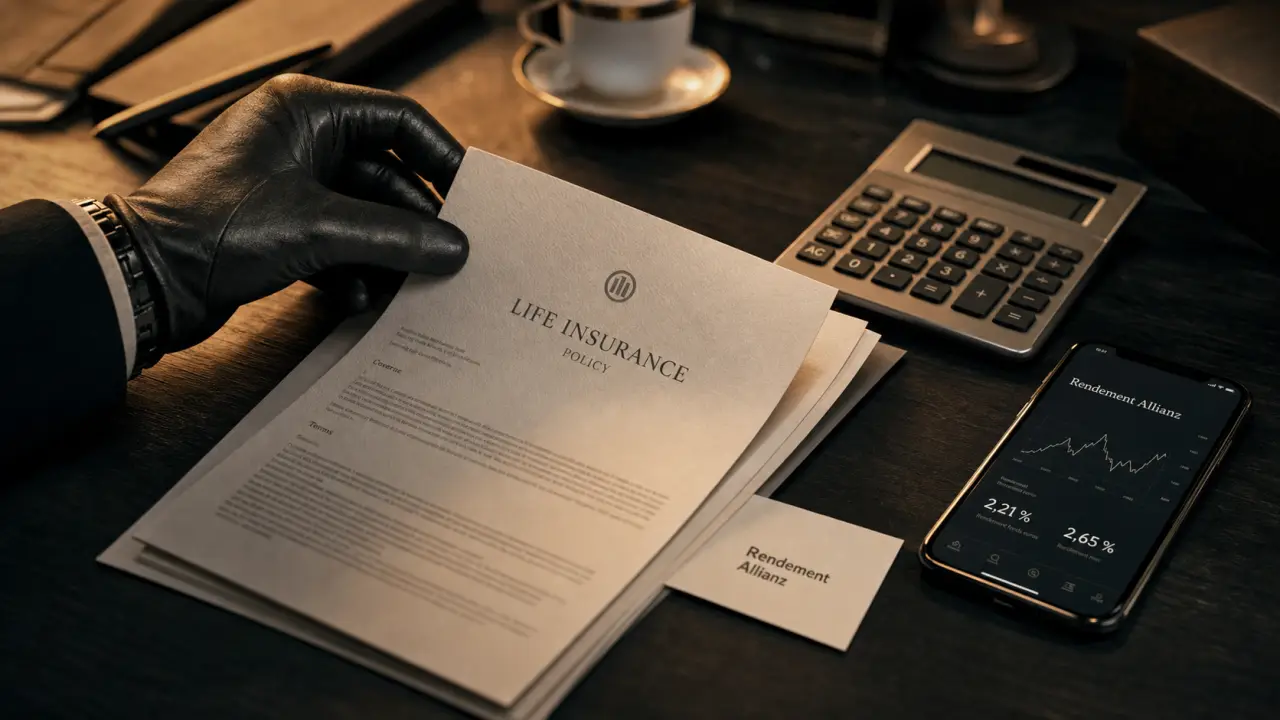 Assurance vie Allianz rendement 2,21 %, graphique et calculs