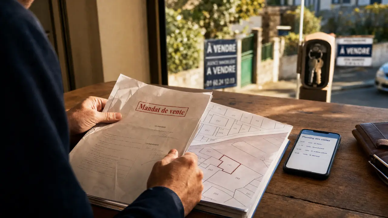 Conseiller immobilier indépendant et plan cadastral : mandat de vente, RSAC, visites