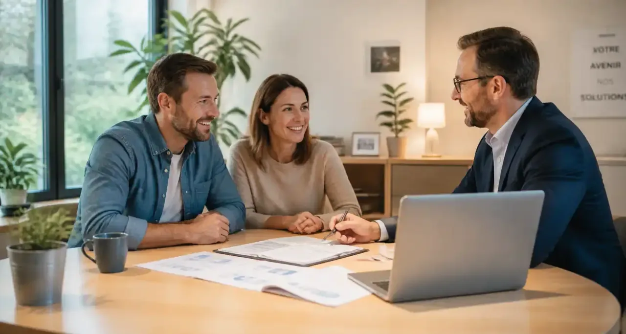 Un couple fait le point sur son patrimoine avec un conseiller financier