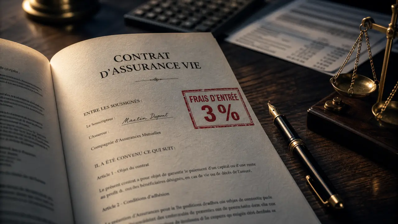 Frais d'entrée assurance vie : coût à chaque versement