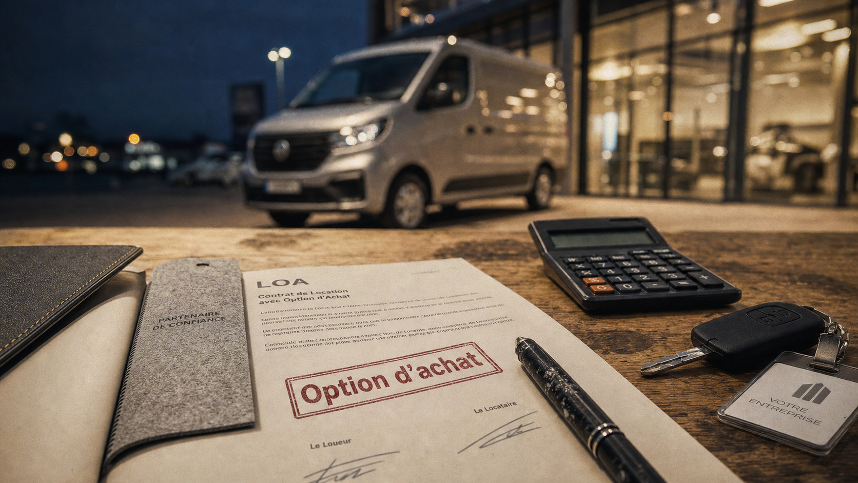 LOA professionnel : contrat, clé et option d’achat, fin de contrat et kilométrage