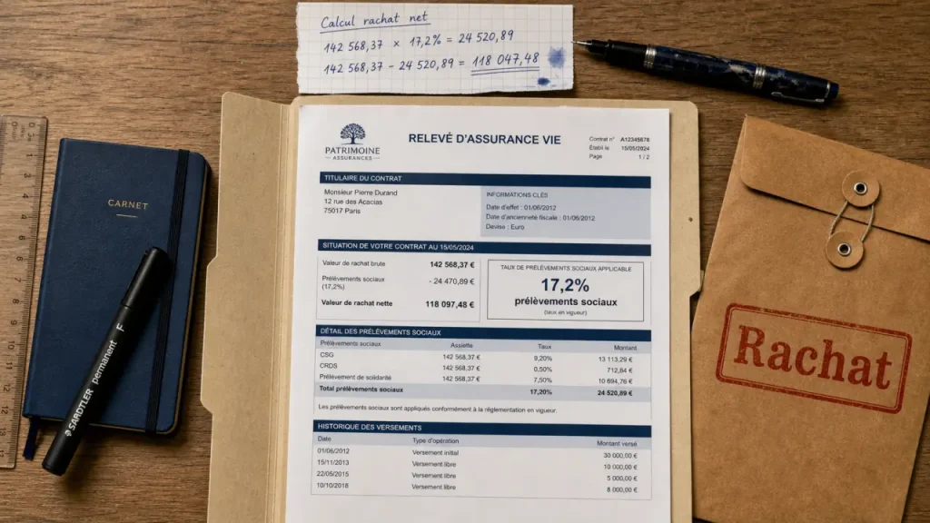Prélèvements sociaux sur assurance vie : taux, calendrier et règles de calcul