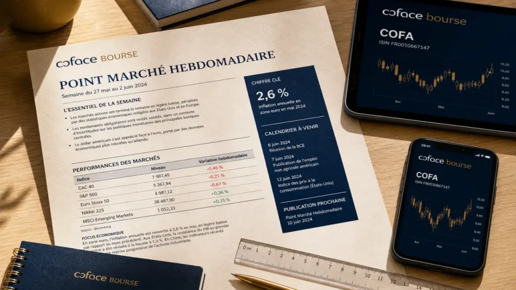 Coface en bourse : cours à 16,100 €, RSI 14 élevé et niveaux à surveiller