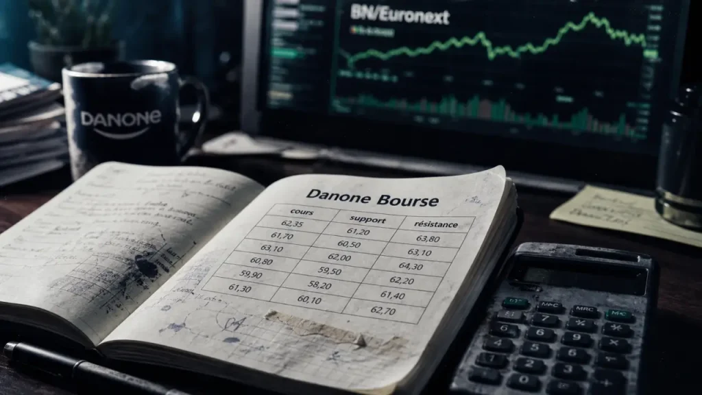 Danone en Bourse : cours à 67,240 €, support à 66,70 € et consensus Accumuler