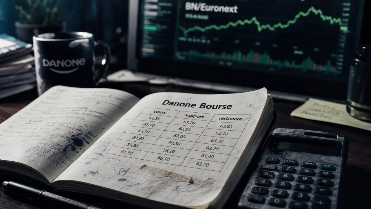Danone bourse : cours 67,240 € et support 66,70 €