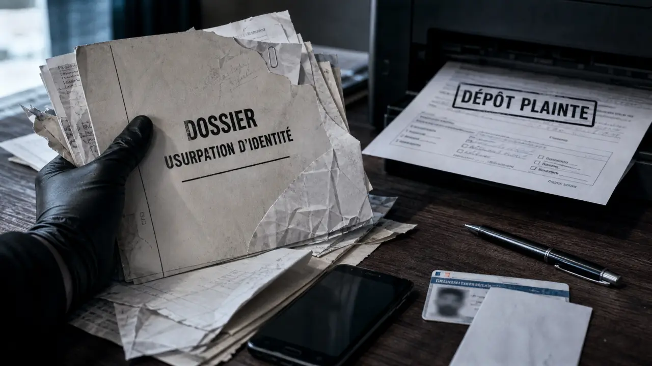 Usurpation identité banque France : dépôt plainte, documents bancaires
