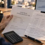 Assurance vie bnp : contrat et calcul des frais sur un bureau