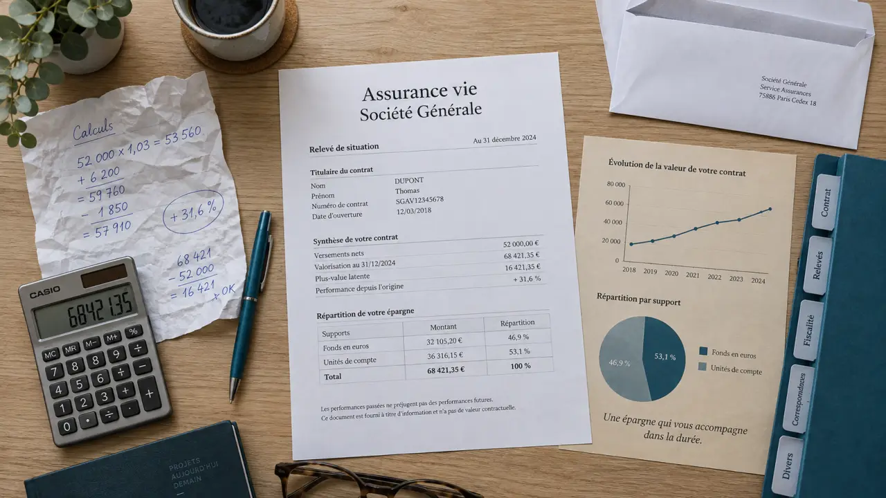 Assurance vie societe generale : supports, frais et fiscalité