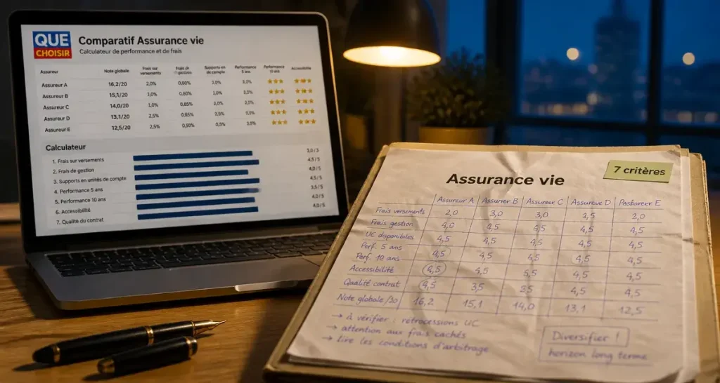 Comparatif assurance vie UFC-Que Choisir : 7 critères pour trancher entre 180 contrats
