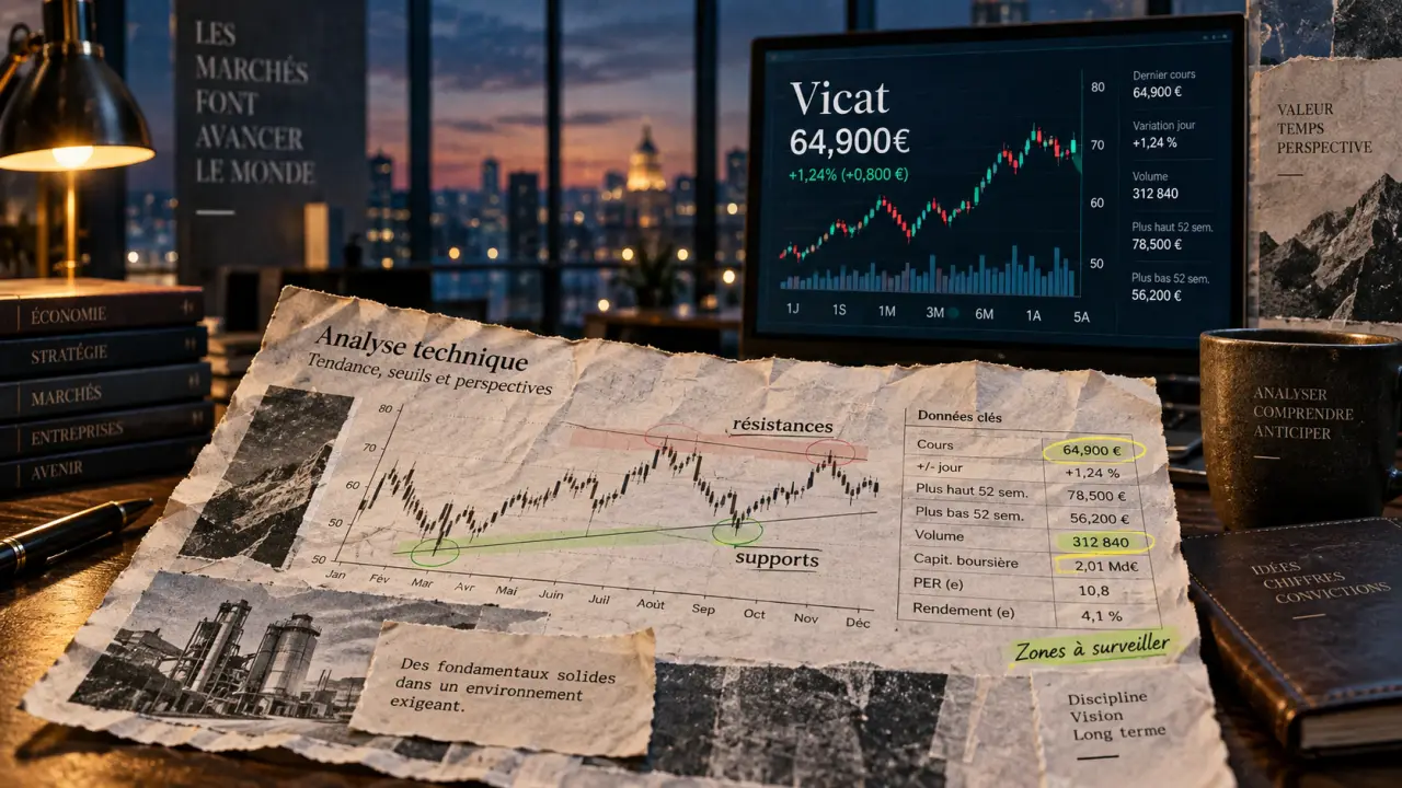 Vicat bourse : signaux à vérifier avant 64,90 €