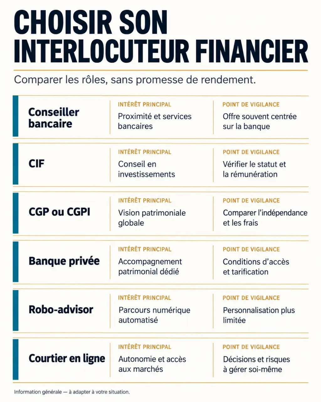 Conseils financiers : comparaison des principaux professionnels et de leurs points de vigilance